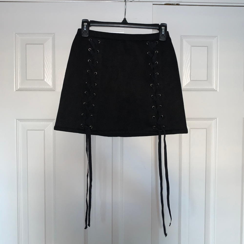 Black Suede Skirt
